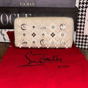 Christian Louboutin Panettone Spiked Zip-Around Wallet (Loubinthesky Edition)
